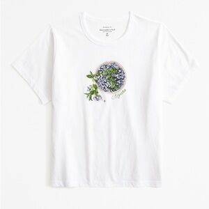 Abercrombie Short Sleeve Women’s Small Blueberry Graphic Skimming Tee